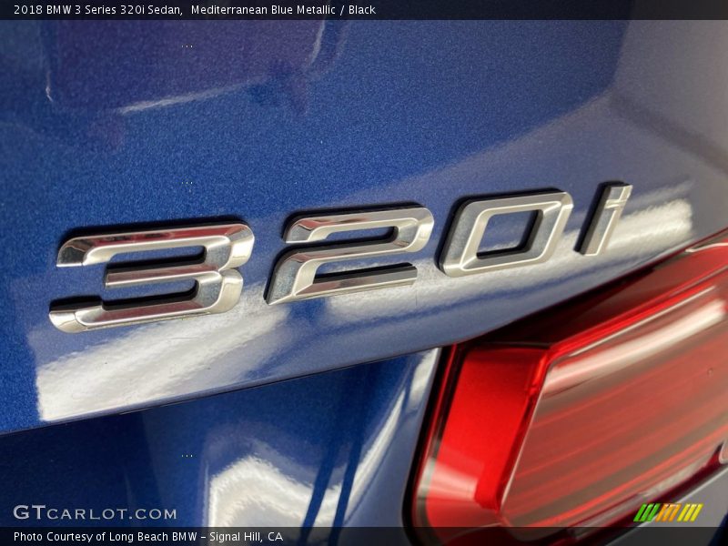 Mediterranean Blue Metallic / Black 2018 BMW 3 Series 320i Sedan