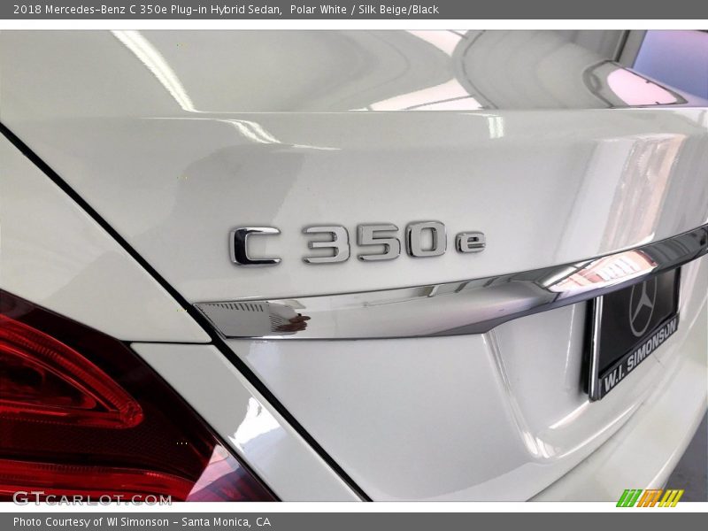 Polar White / Silk Beige/Black 2018 Mercedes-Benz C 350e Plug-in Hybrid Sedan