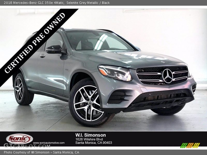 Selenite Grey Metallic / Black 2018 Mercedes-Benz GLC 350e 4Matic