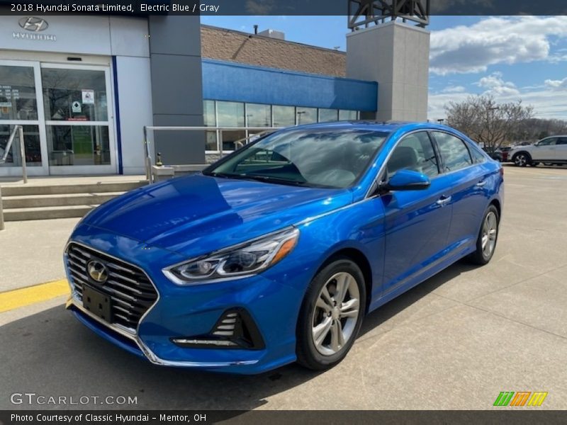 Electric Blue / Gray 2018 Hyundai Sonata Limited