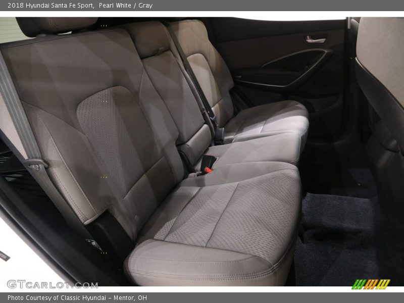 Pearl White / Gray 2018 Hyundai Santa Fe Sport