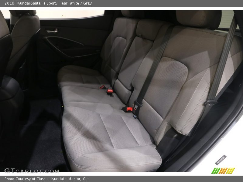 Pearl White / Gray 2018 Hyundai Santa Fe Sport