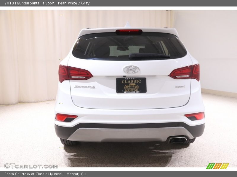 Pearl White / Gray 2018 Hyundai Santa Fe Sport