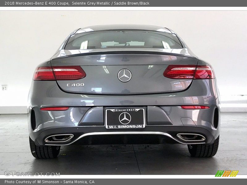 Selenite Grey Metallic / Saddle Brown/Black 2018 Mercedes-Benz E 400 Coupe