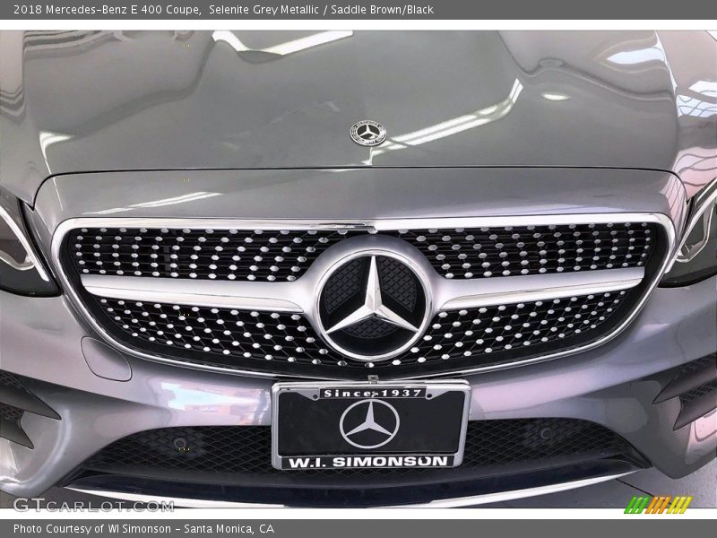 Selenite Grey Metallic / Saddle Brown/Black 2018 Mercedes-Benz E 400 Coupe