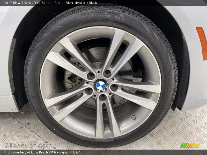 Glacier Silver Metallic / Black 2017 BMW 3 Series 330i Sedan