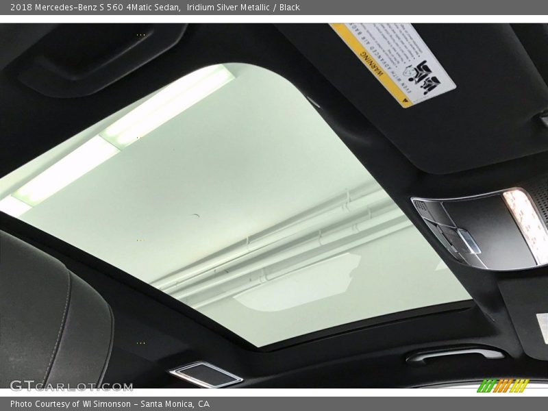 Sunroof of 2018 S 560 4Matic Sedan