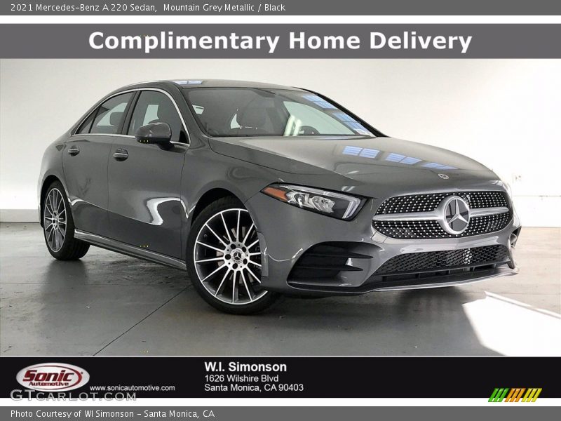 Mountain Grey Metallic / Black 2021 Mercedes-Benz A 220 Sedan