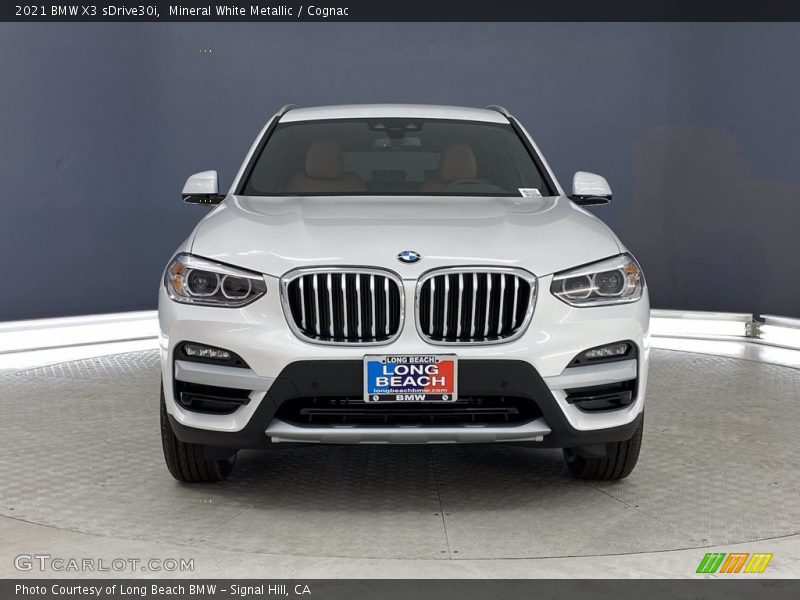 Mineral White Metallic / Cognac 2021 BMW X3 sDrive30i