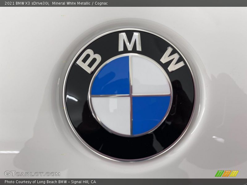 Mineral White Metallic / Cognac 2021 BMW X3 sDrive30i