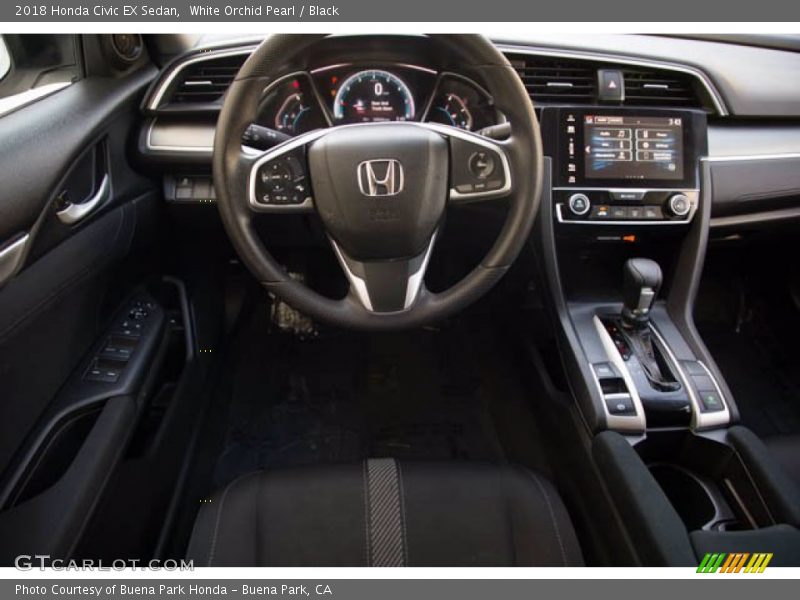 White Orchid Pearl / Black 2018 Honda Civic EX Sedan