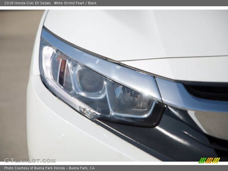 White Orchid Pearl / Black 2018 Honda Civic EX Sedan