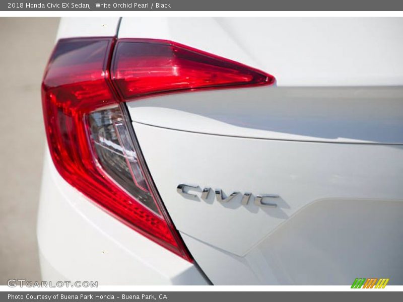 White Orchid Pearl / Black 2018 Honda Civic EX Sedan