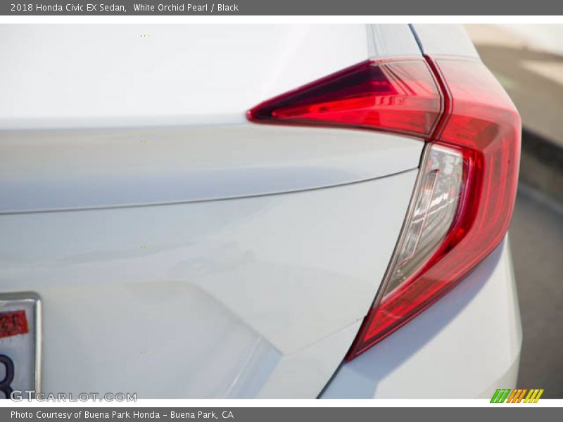 White Orchid Pearl / Black 2018 Honda Civic EX Sedan