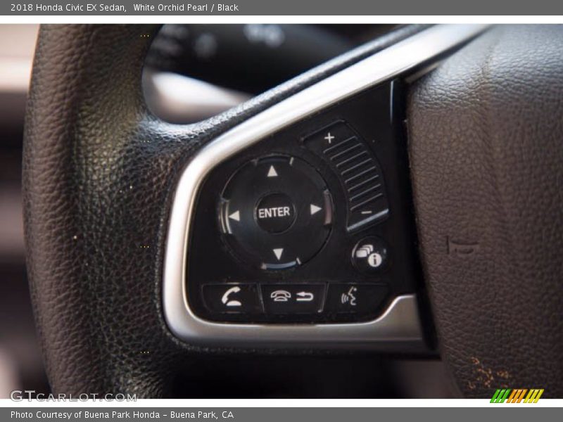 White Orchid Pearl / Black 2018 Honda Civic EX Sedan