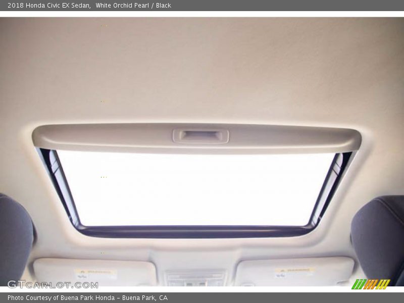 White Orchid Pearl / Black 2018 Honda Civic EX Sedan