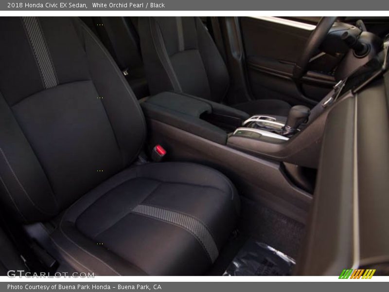 White Orchid Pearl / Black 2018 Honda Civic EX Sedan