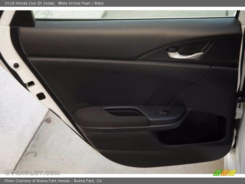 White Orchid Pearl / Black 2018 Honda Civic EX Sedan