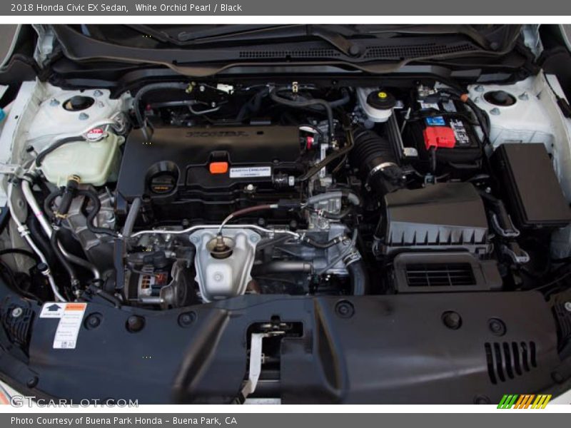 White Orchid Pearl / Black 2018 Honda Civic EX Sedan