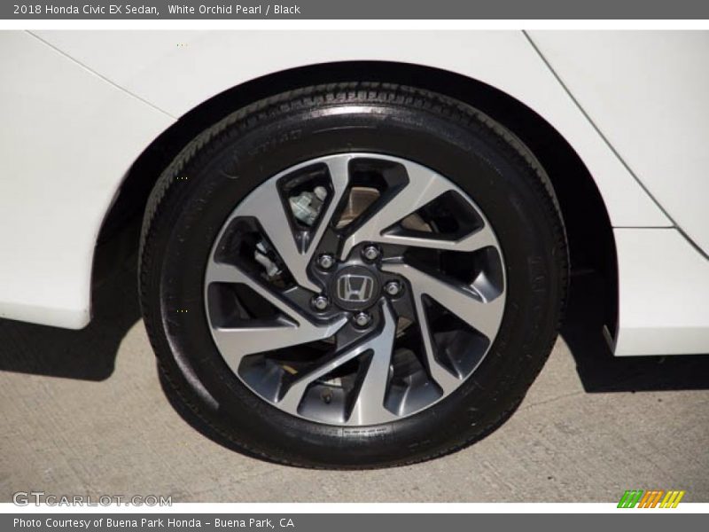 White Orchid Pearl / Black 2018 Honda Civic EX Sedan
