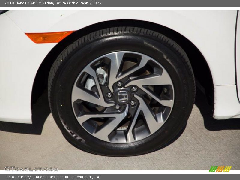 White Orchid Pearl / Black 2018 Honda Civic EX Sedan