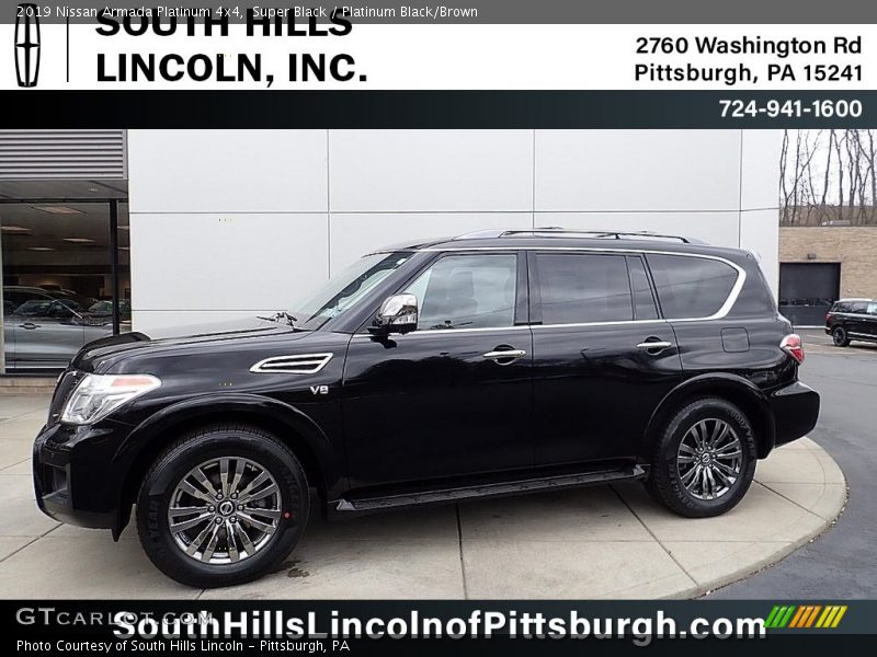 Super Black / Platinum Black/Brown 2019 Nissan Armada Platinum 4x4