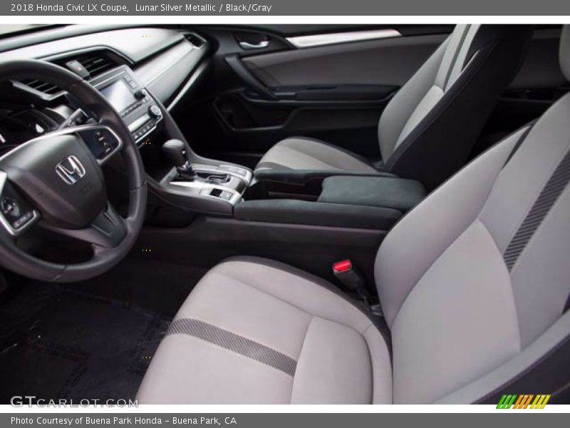 Lunar Silver Metallic / Black/Gray 2018 Honda Civic LX Coupe