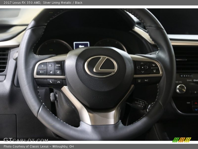 Silver Lining Metallic / Black 2017 Lexus RX 350 AWD