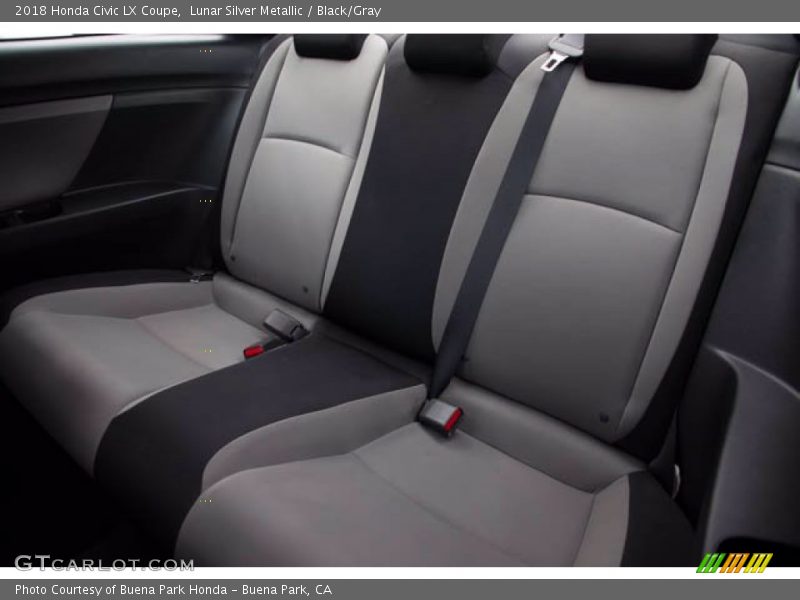 Lunar Silver Metallic / Black/Gray 2018 Honda Civic LX Coupe