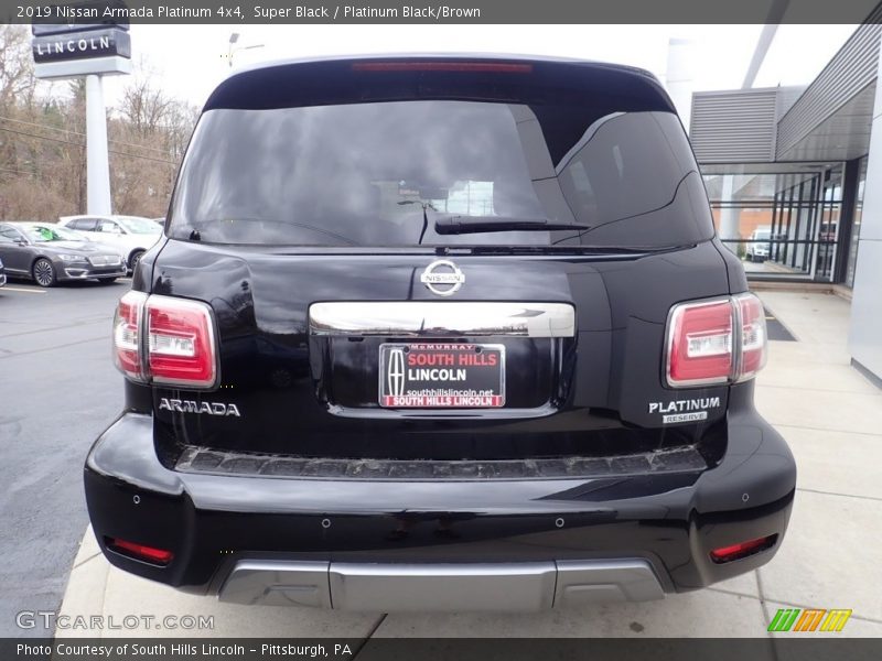 Super Black / Platinum Black/Brown 2019 Nissan Armada Platinum 4x4