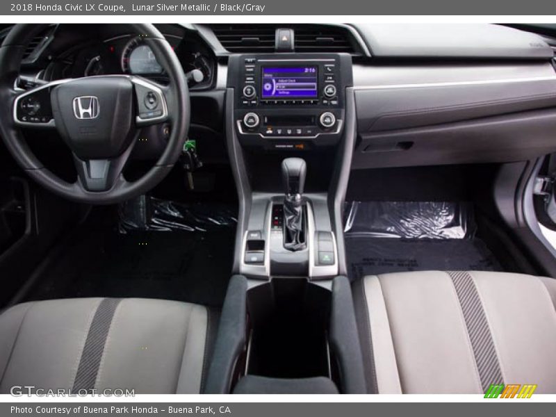 Lunar Silver Metallic / Black/Gray 2018 Honda Civic LX Coupe
