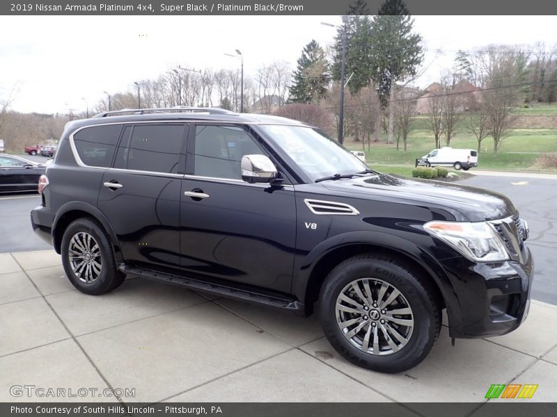 Super Black / Platinum Black/Brown 2019 Nissan Armada Platinum 4x4