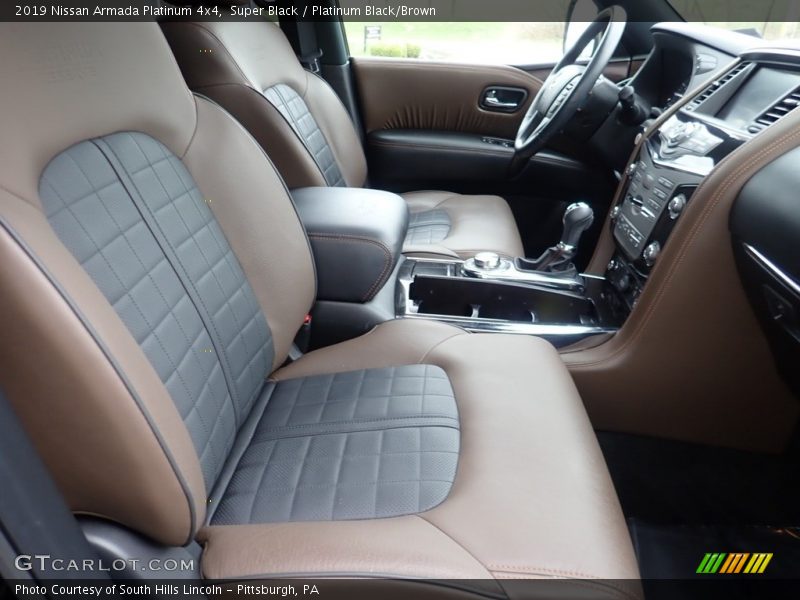 Front Seat of 2019 Armada Platinum 4x4
