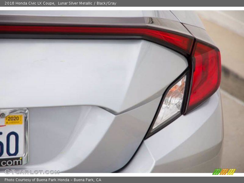 Lunar Silver Metallic / Black/Gray 2018 Honda Civic LX Coupe