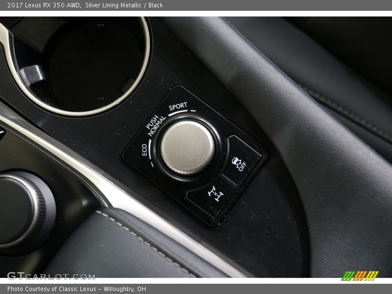 Silver Lining Metallic / Black 2017 Lexus RX 350 AWD