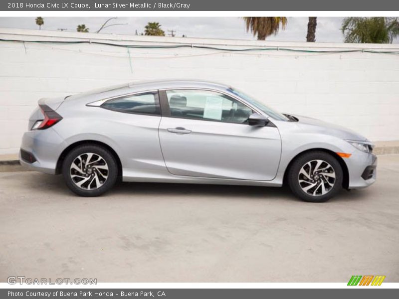 Lunar Silver Metallic / Black/Gray 2018 Honda Civic LX Coupe