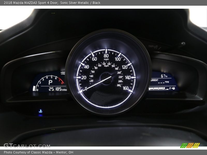Sonic Silver Metallic / Black 2018 Mazda MAZDA3 Sport 4 Door