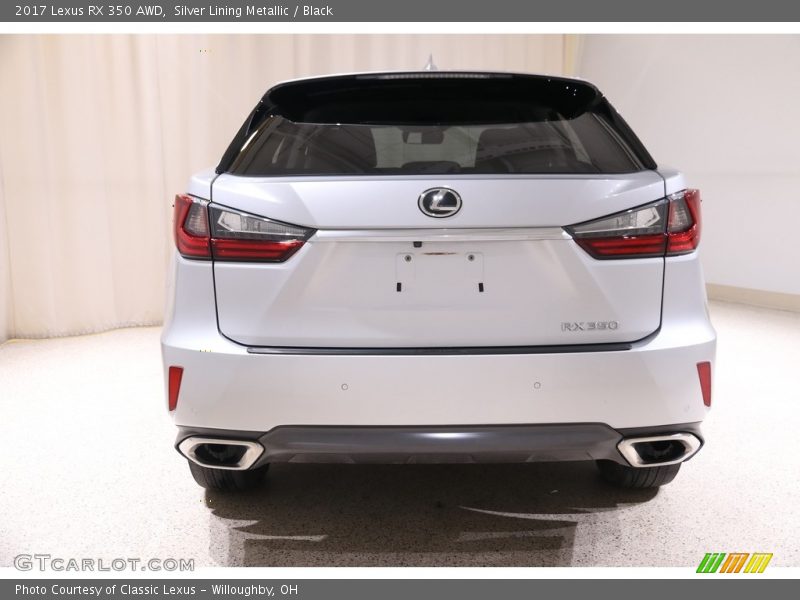 Silver Lining Metallic / Black 2017 Lexus RX 350 AWD