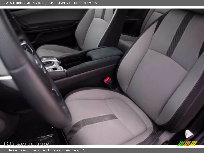 Lunar Silver Metallic / Black/Gray 2018 Honda Civic LX Coupe
