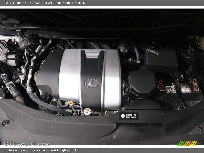 Silver Lining Metallic / Black 2017 Lexus RX 350 AWD