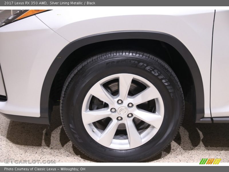 Silver Lining Metallic / Black 2017 Lexus RX 350 AWD