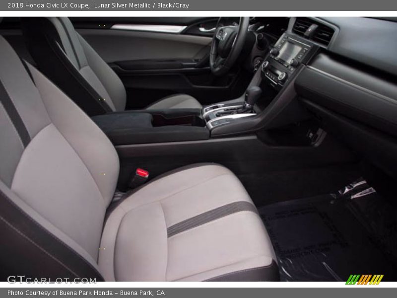 Lunar Silver Metallic / Black/Gray 2018 Honda Civic LX Coupe