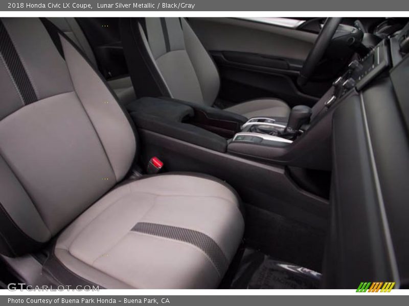 Lunar Silver Metallic / Black/Gray 2018 Honda Civic LX Coupe