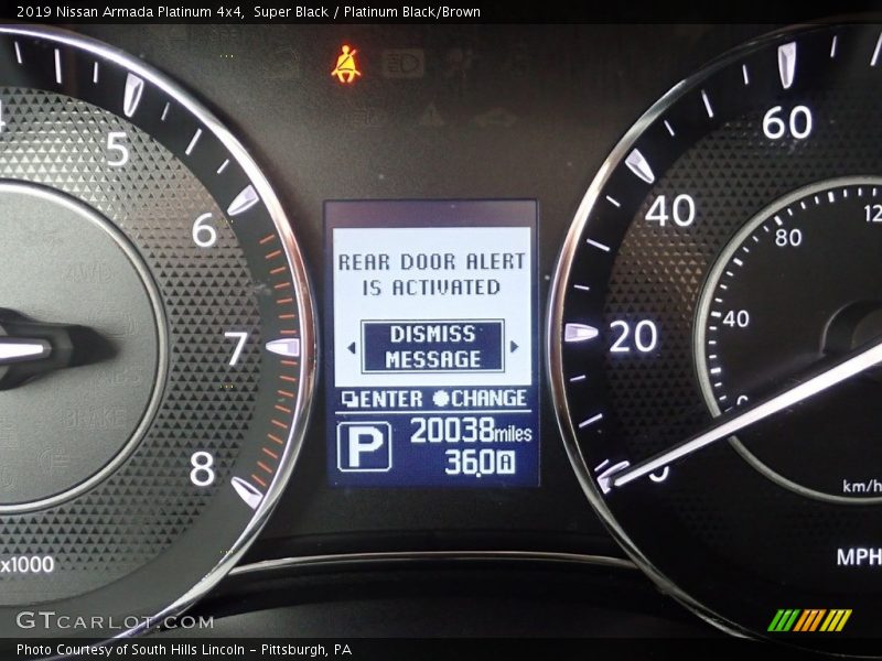 Super Black / Platinum Black/Brown 2019 Nissan Armada Platinum 4x4
