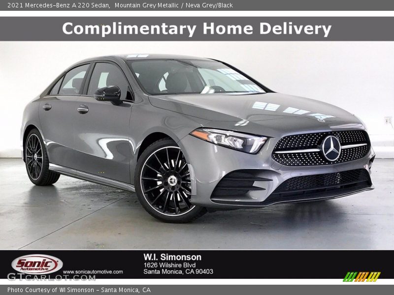 Mountain Grey Metallic / Neva Grey/Black 2021 Mercedes-Benz A 220 Sedan