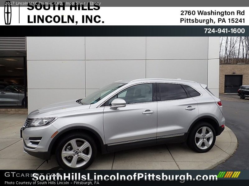 Ingot Silver / Ebony 2017 Lincoln MKC Premier AWD