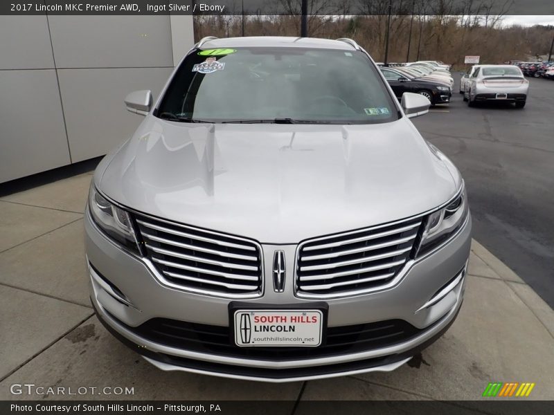 Ingot Silver / Ebony 2017 Lincoln MKC Premier AWD
