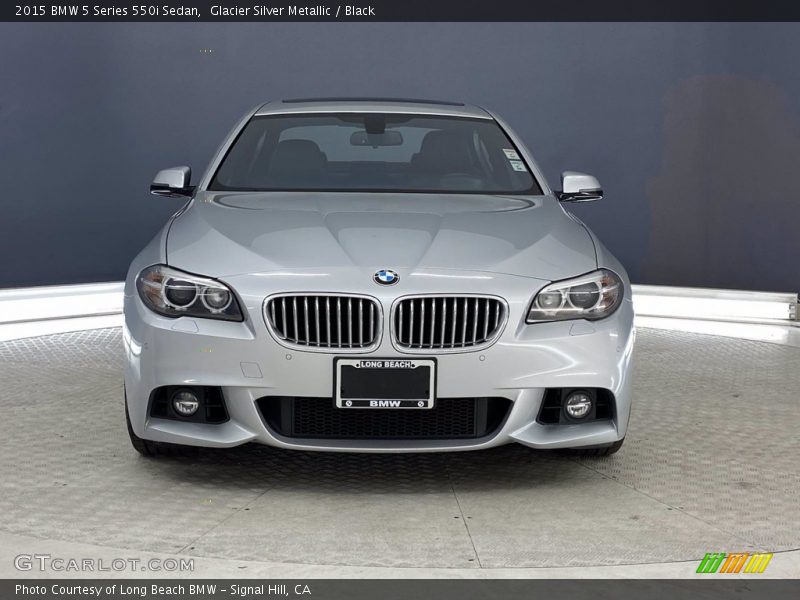 Glacier Silver Metallic / Black 2015 BMW 5 Series 550i Sedan