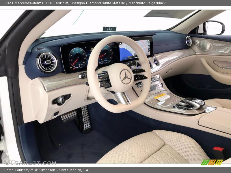 designo Diamond White Metallic / Macchiato Beige/Black 2021 Mercedes-Benz E 450 Cabriolet