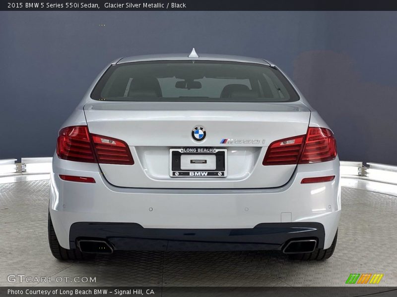 Glacier Silver Metallic / Black 2015 BMW 5 Series 550i Sedan
